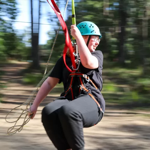 Girl on Flying Fox